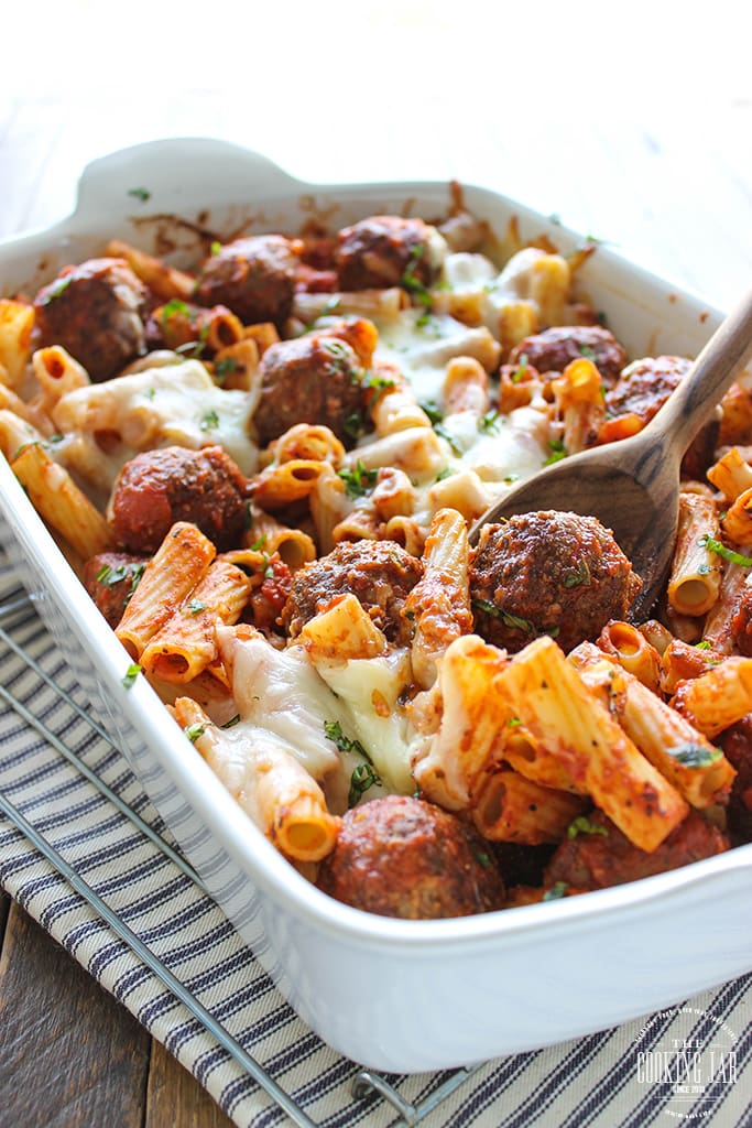 meatball pasta bake 1