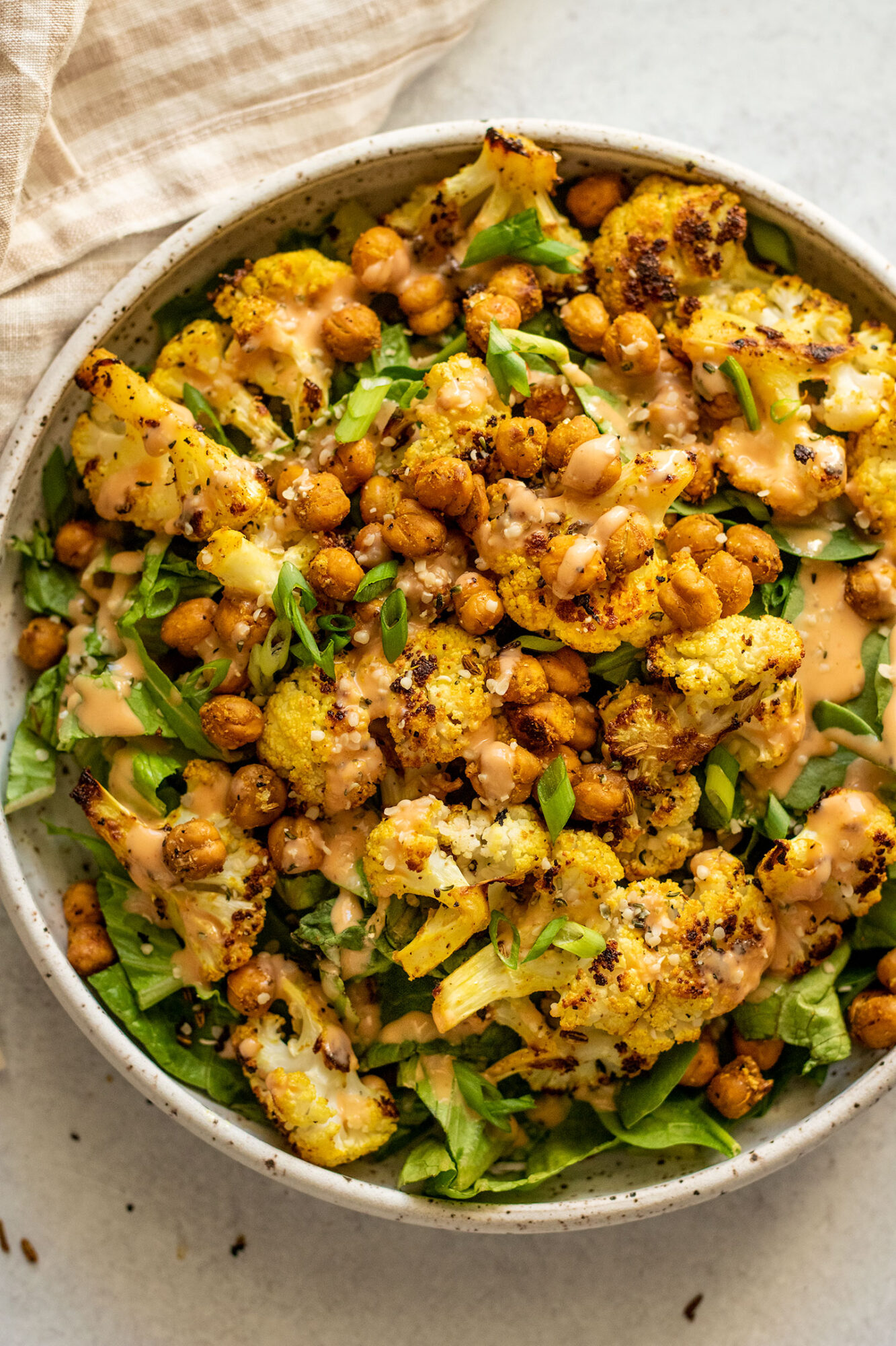 Delicious Aleppo Cauliflower & Chickpea Salad 1 roasted cauliflower and chickpea salad 1