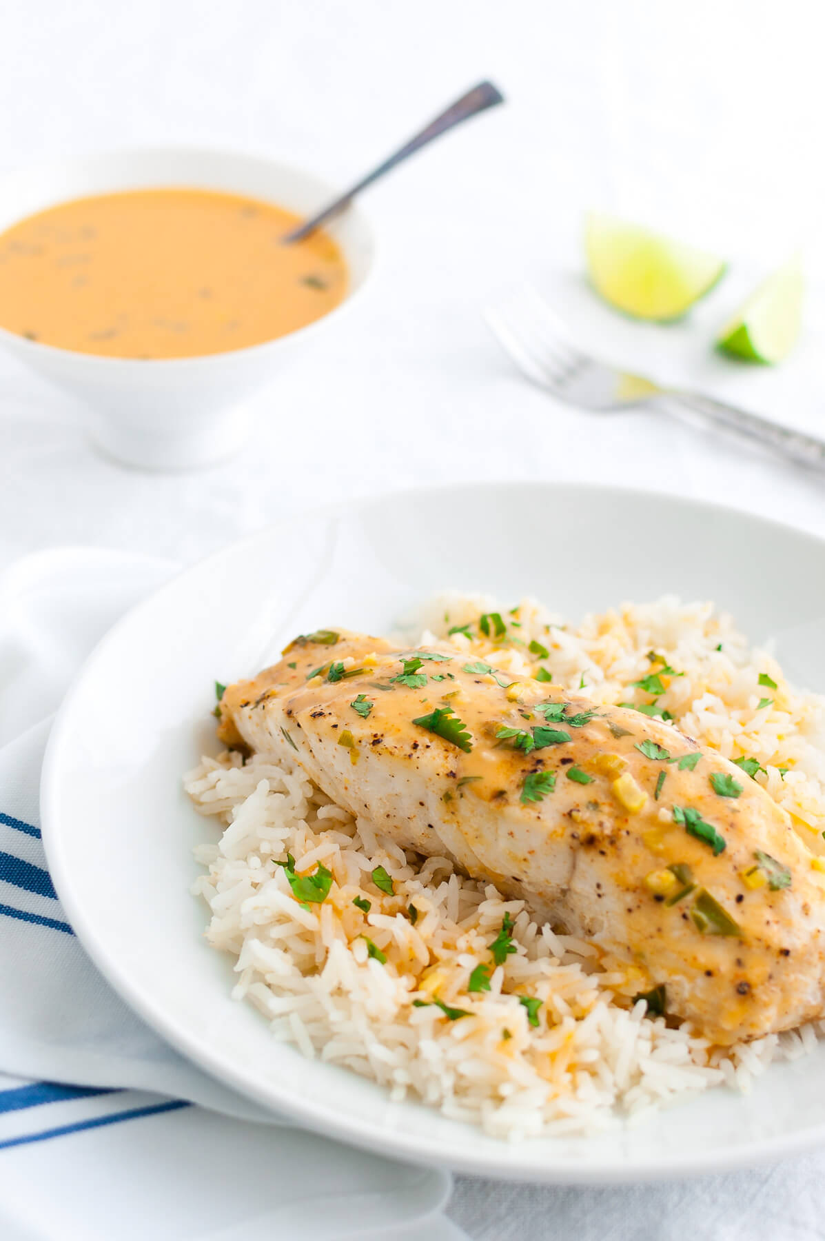 Mahi Mahi with Thai Coconut Curry Sauce 2 3