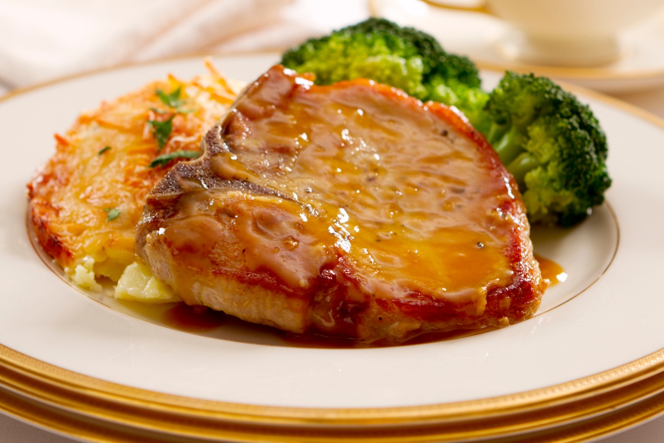 Honey Mustard Glazed Frenched Pork Chops 1 iStock 154934784